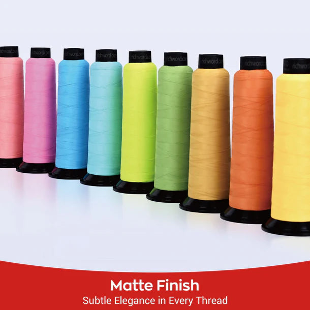 Fil à broder mat Consommables Broderie, coffret de 20 couleurs, 2500m de fil de couture pour broderie.