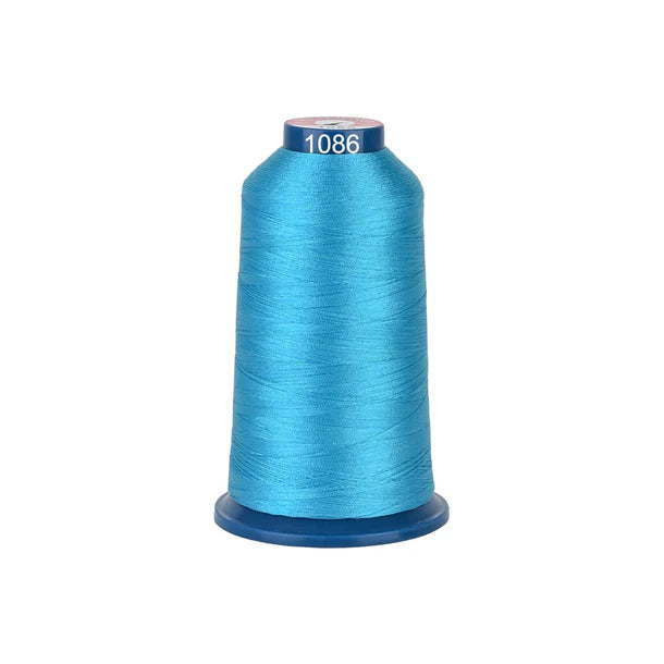 Fil à broder Consommables Broderie, bobine de polyester brillant avec 100 couleurs, 4000m pour machine à coudre et broderie.