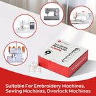 Canettes pré-bobinées blanches Taille A pour machine à broder – boîte de 144